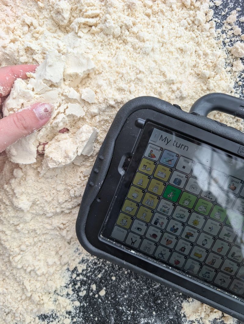 AAC device next to moon sand