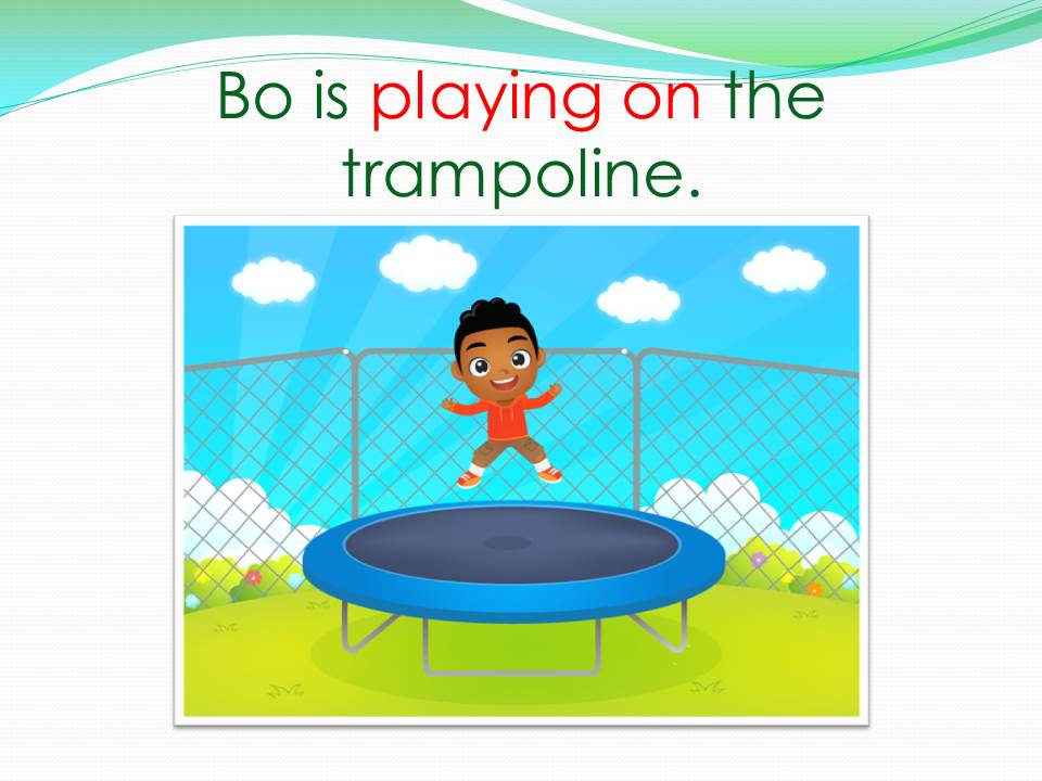 Bo on a trampoline